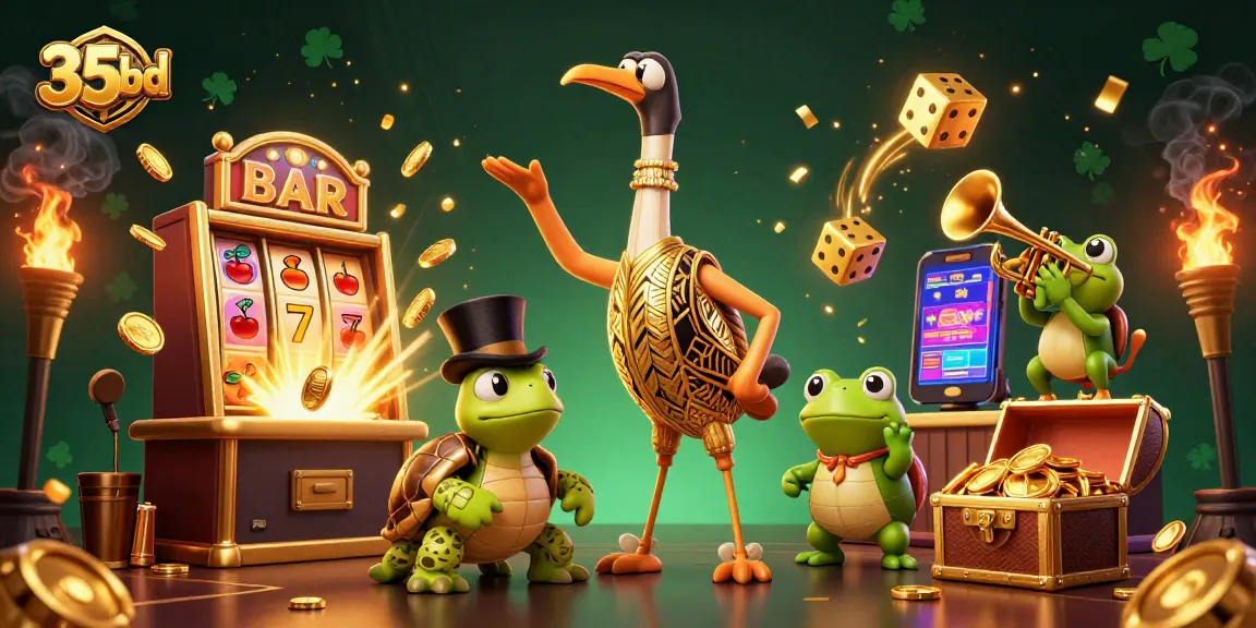 Experience the thrill of 35bd gaming with vibrant casino characters and jackpot excitement!