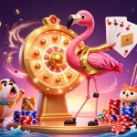 Experience gaming excitement with hitclub web's vibrant scene featuring characters celebrating wins and spinning prizes.