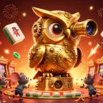 Engage with đăng ký fly88 through this colorful casino scene featuring a golden owl and playful mice.