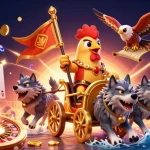 Experience thrilling action at nhà cái nbet with a dynamic 3D casino scene featuring characters and gaming elements.