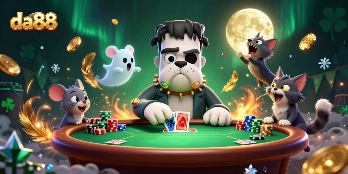 Engage with da88's thrilling poker atmosphere featuring vibrant characters and dynamic plays.
