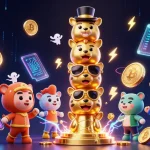Spin and win at VIPWIN with the vibrant totem pole surrounded by glowing crypto coins and gaming elements!
