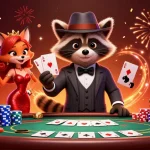 Experience the excitement of lucky win as our cartoon characters enjoy a lively casino atmosphere.