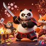 Experience gaming excitement with Go88 as the samurai panda and ninja fox engage in a dynamic casino adventure.