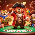Experience Rút Tiền F168 with exciting poker and treasure elements in a vibrant casino scene.